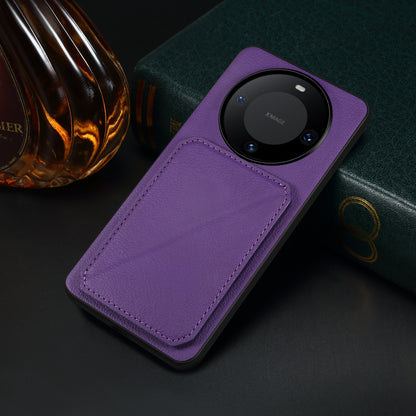 For Huawei Mate 60 Pro / 60 Pro+ Case Calf Texture PU+PC+TPU Phone Shell with Card Slot
