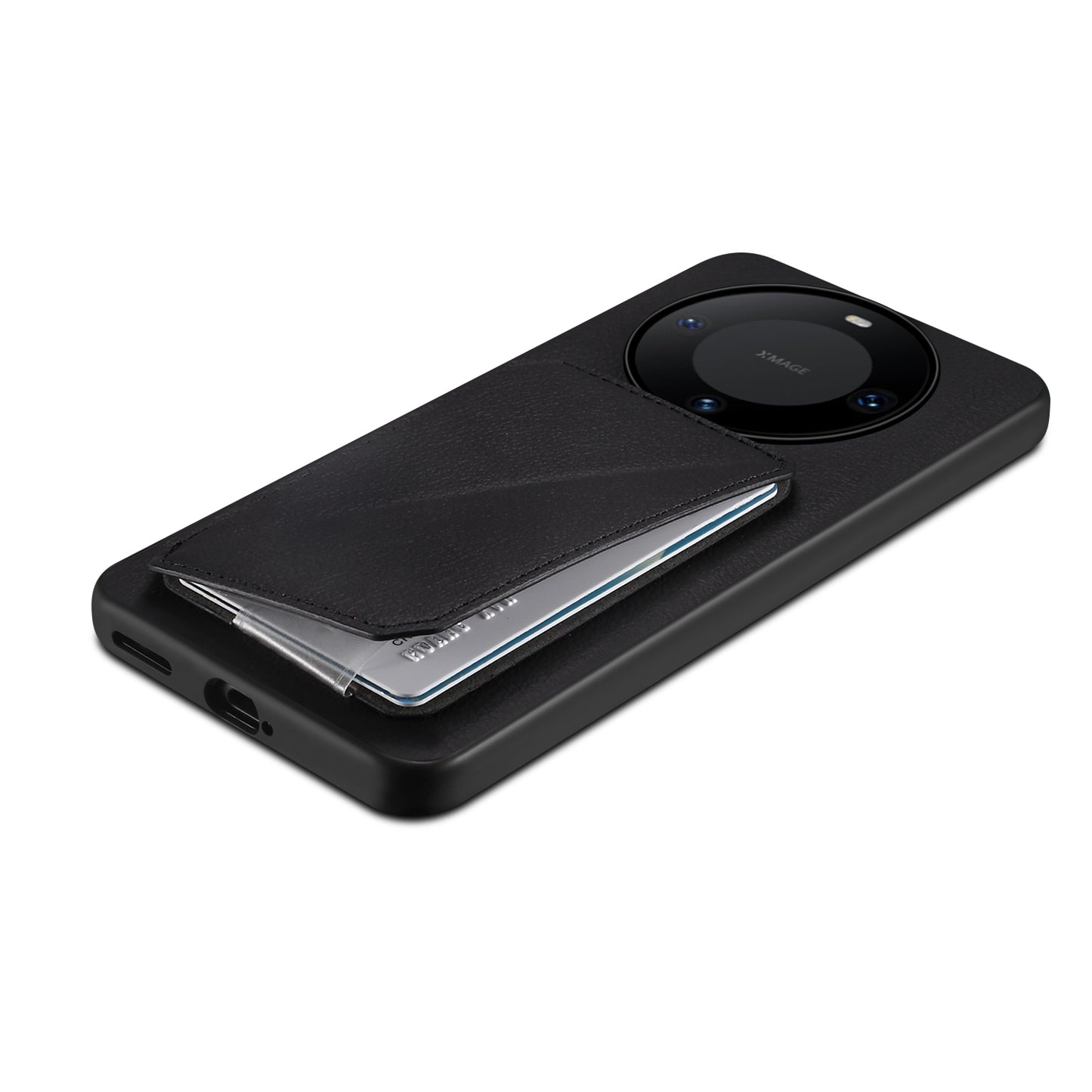 For Huawei Mate 60 Pro / 60 Pro+ Case Calf Texture PU+PC+TPU Phone Shell with Card Slot