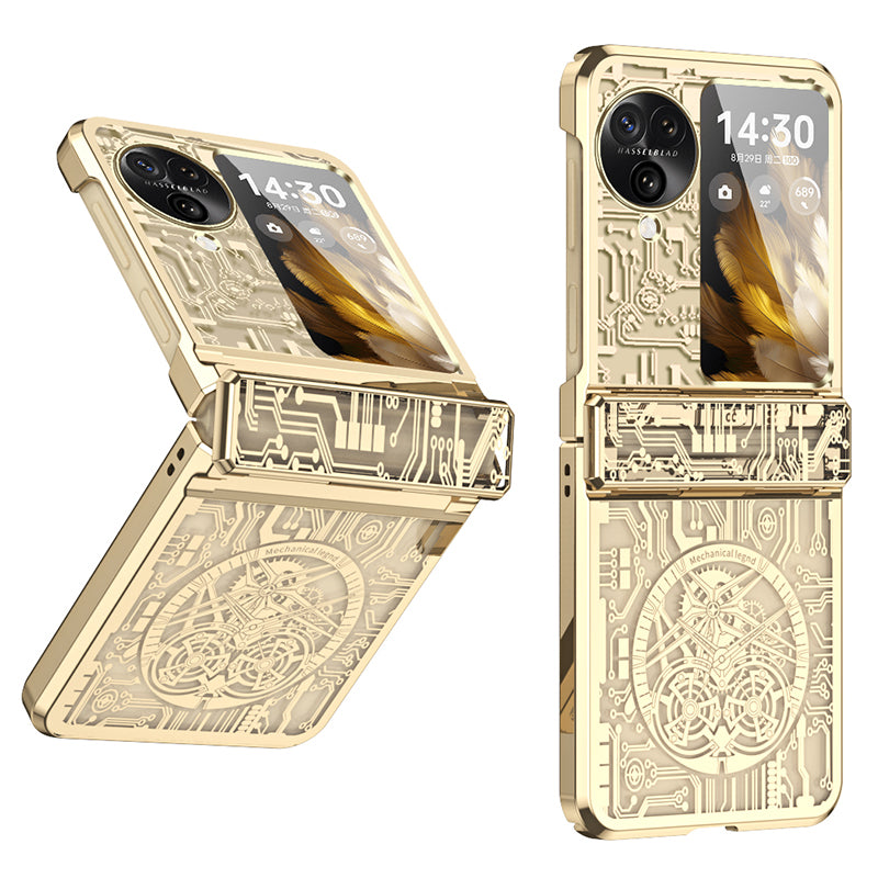 Mechanical Legend Series for Oppo Find N3 Flip 5G Case Hinde Protection PC Electroplating Cover