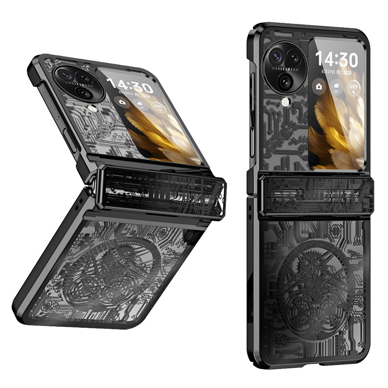 Mechanical Legend Series for Oppo Find N3 Flip 5G Case Hinde Protection PC Electroplating Cover