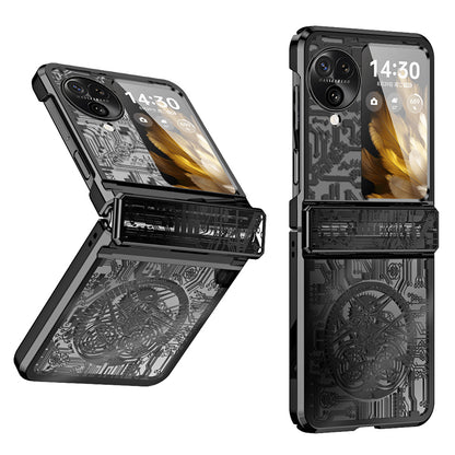 Mechanical Legend Series for Oppo Find N3 Flip 5G Case Hinde Protection PC Electroplating Cover