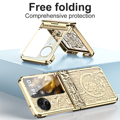 Mechanical Legend Series for Oppo Find N3 Flip 5G Case Hinde Protection PC Electroplating Cover