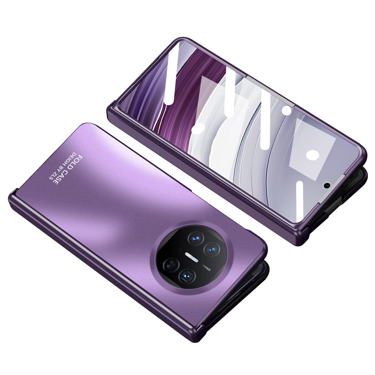 For Huawei Mate X5 Case PC Electroplating Phone Cover with Screen Protector