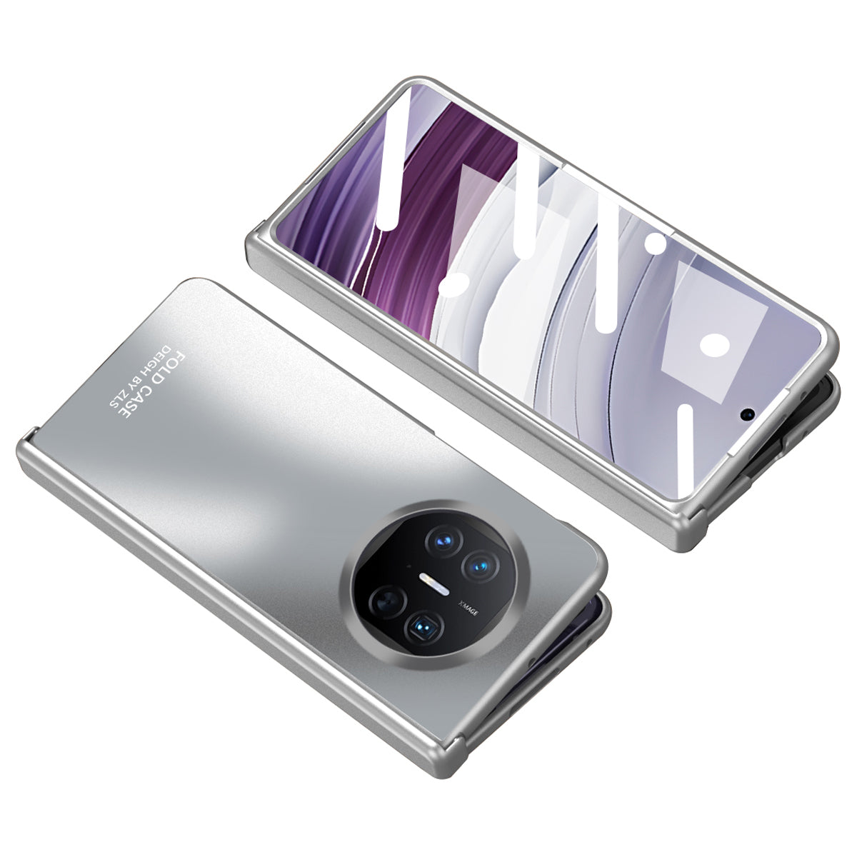 For Huawei Mate X5 Case PC Electroplating Phone Cover with Screen Protector
