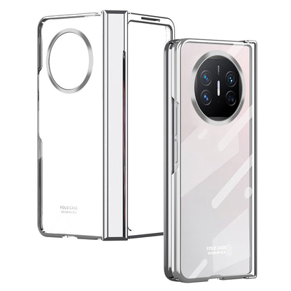 For Huawei Mate X5 Case Hard PC Electroplated Phone Cover with Tempered Glass Film