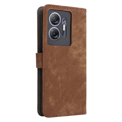 For Infinix Hot 30 5G / X6832 Anti-Scratch Phone Case PU Leather Stand Cover RFID Blocking Wallet Shell with Strap