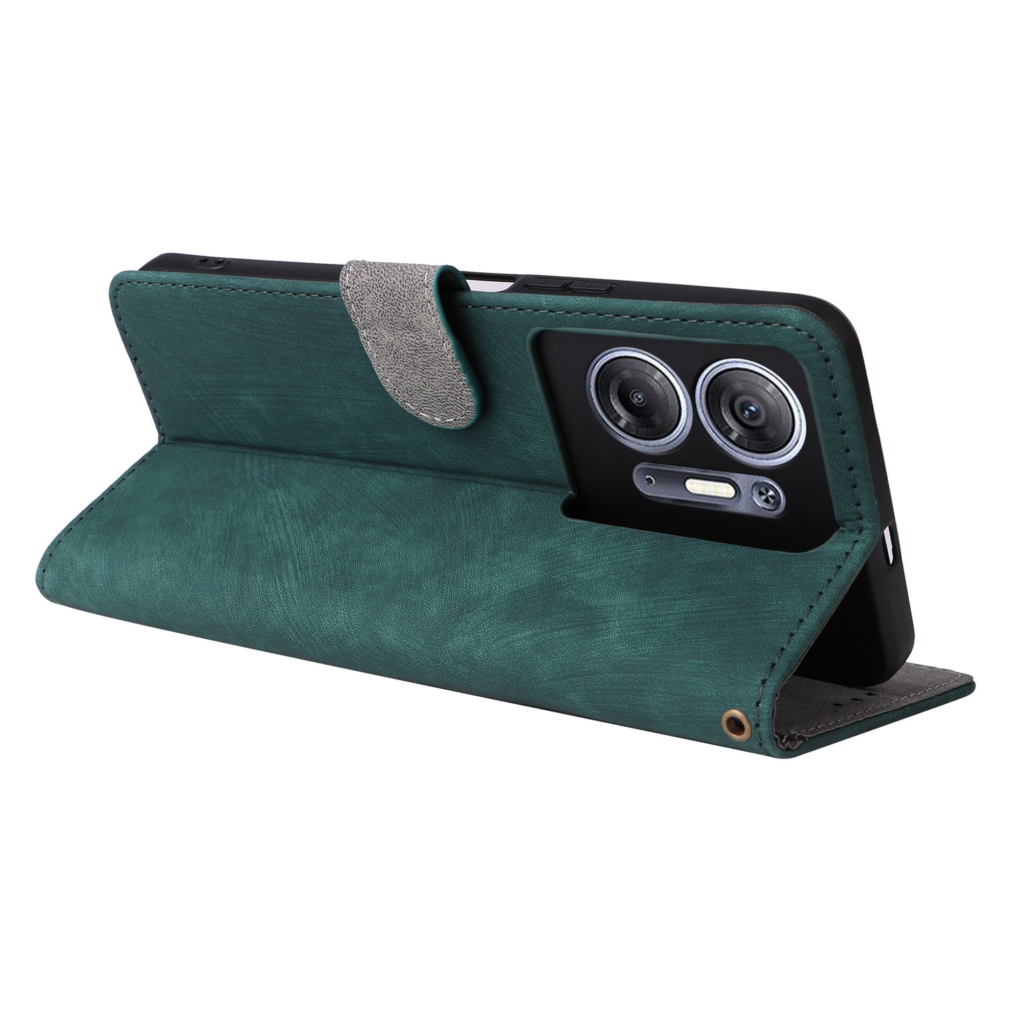 For Infinix Hot 30 5G / X6832 Anti-Scratch Phone Case PU Leather Stand Cover RFID Blocking Wallet Shell with Strap