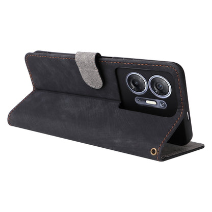 For Infinix Hot 30 5G / X6832 Anti-Scratch Phone Case PU Leather Stand Cover RFID Blocking Wallet Shell with Strap