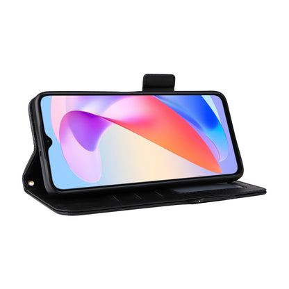 For Honor X6a 4G Litchi Texture Wallet Stand Cover Phone Case Anti-Scratch Leather Shell with Strap