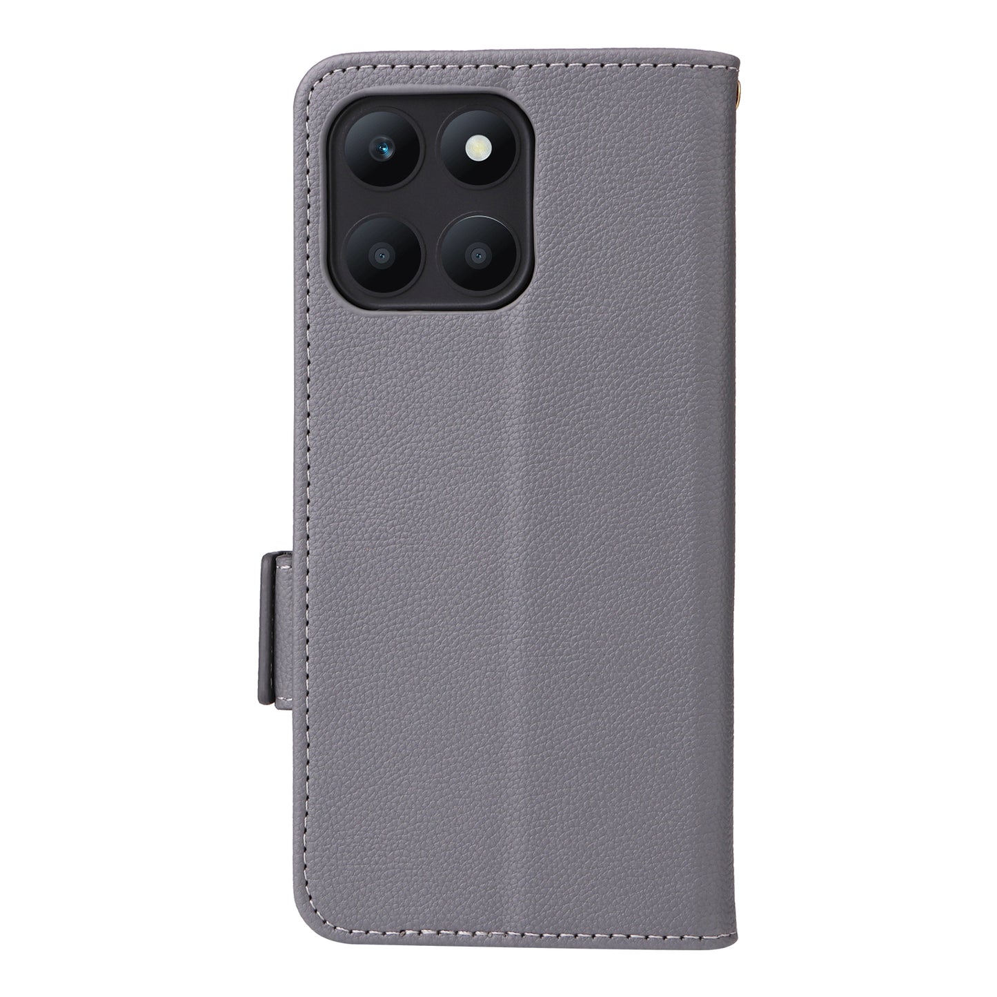 For Honor X6a 4G Litchi Texture Wallet Stand Cover Phone Case Anti-Scratch Leather Shell with Strap