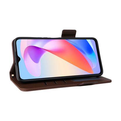 For Honor X6a 4G Litchi Texture Wallet Stand Cover Phone Case Anti-Scratch Leather Shell with Strap