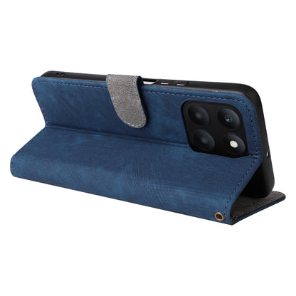 For Honor X6a 4G Phone Cover RFID Blocking Wallet Shell Anti-Scratch PU Leather Stand Phone Case with Strap