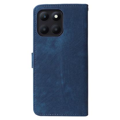 For Honor X6a 4G Phone Cover RFID Blocking Wallet Shell Anti-Scratch PU Leather Stand Phone Case with Strap