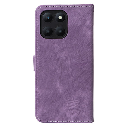 For Honor X6a 4G Phone Cover RFID Blocking Wallet Shell Anti-Scratch PU Leather Stand Phone Case with Strap