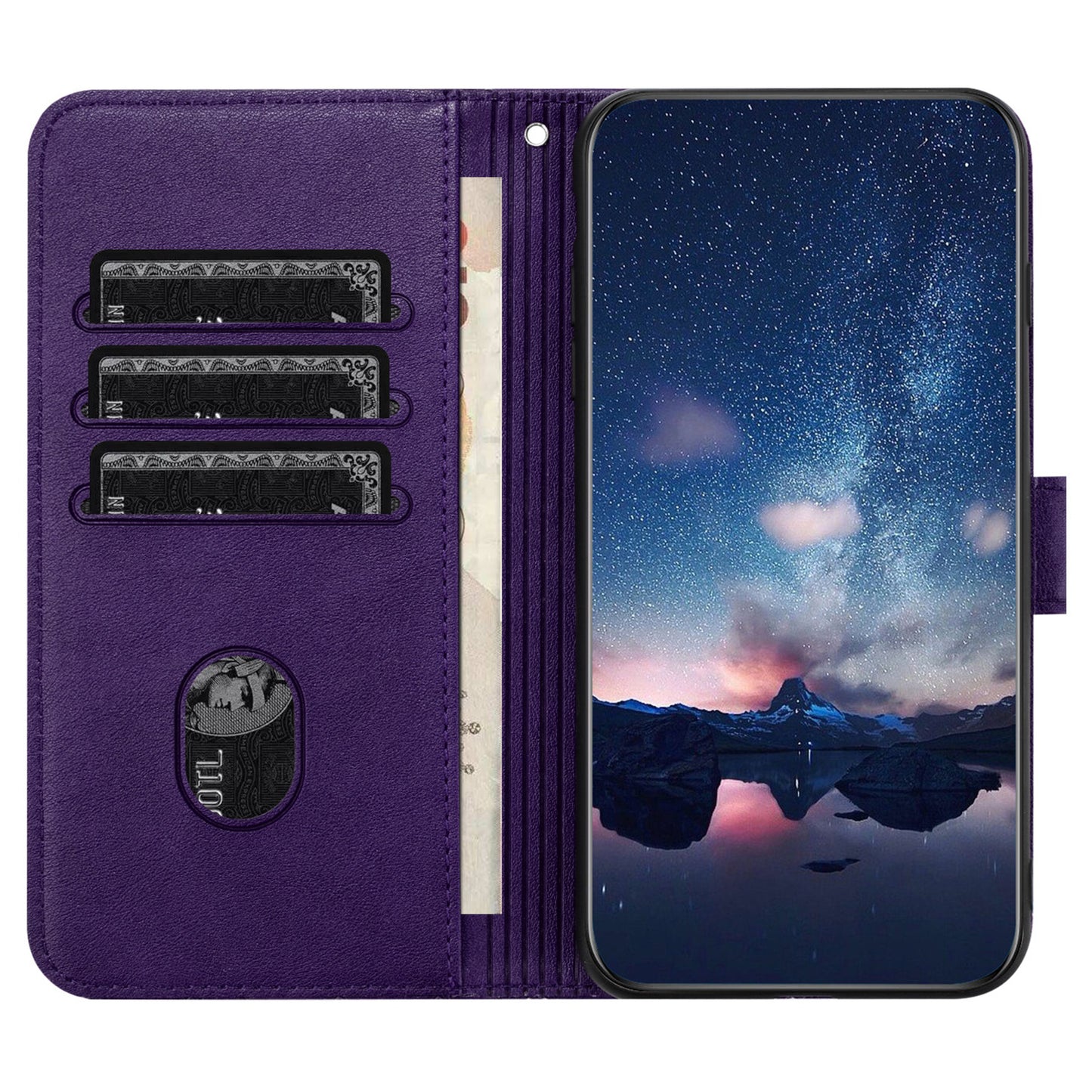 For Google Pixel 8 Leather Case Tree Bird Imprint Flip Stand Wallet Phone Cover