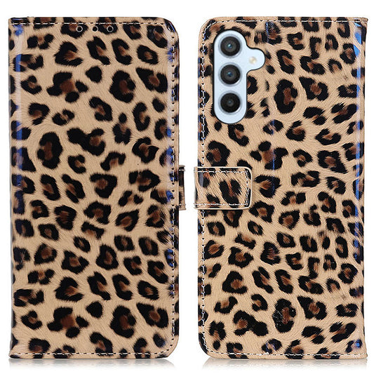 For Samsung Galaxy A05s 4G Case PU Leather Magnetic Stand Leopard Texture Wallet Phone Cover