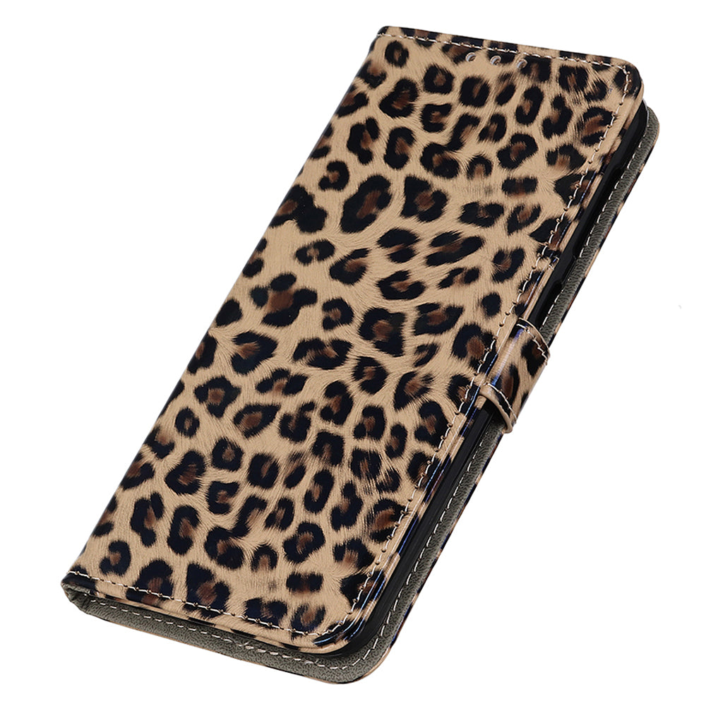 For Samsung Galaxy A05s 4G Case PU Leather Magnetic Stand Leopard Texture Wallet Phone Cover