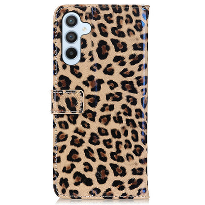For Samsung Galaxy A05s 4G Case PU Leather Magnetic Stand Leopard Texture Wallet Phone Cover