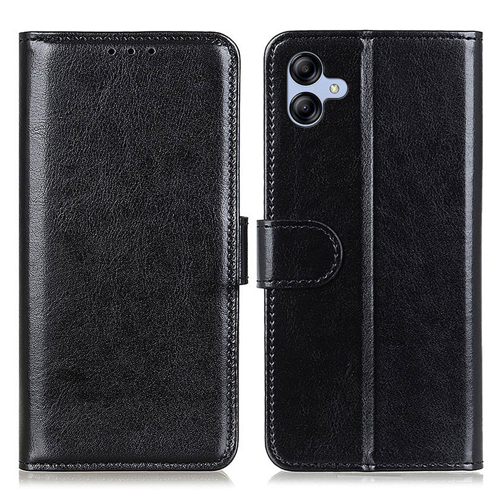For Samsung Galaxy A05 4G Case Leather Phone Cover Wallet Crazy Horse Texture Stand Shell