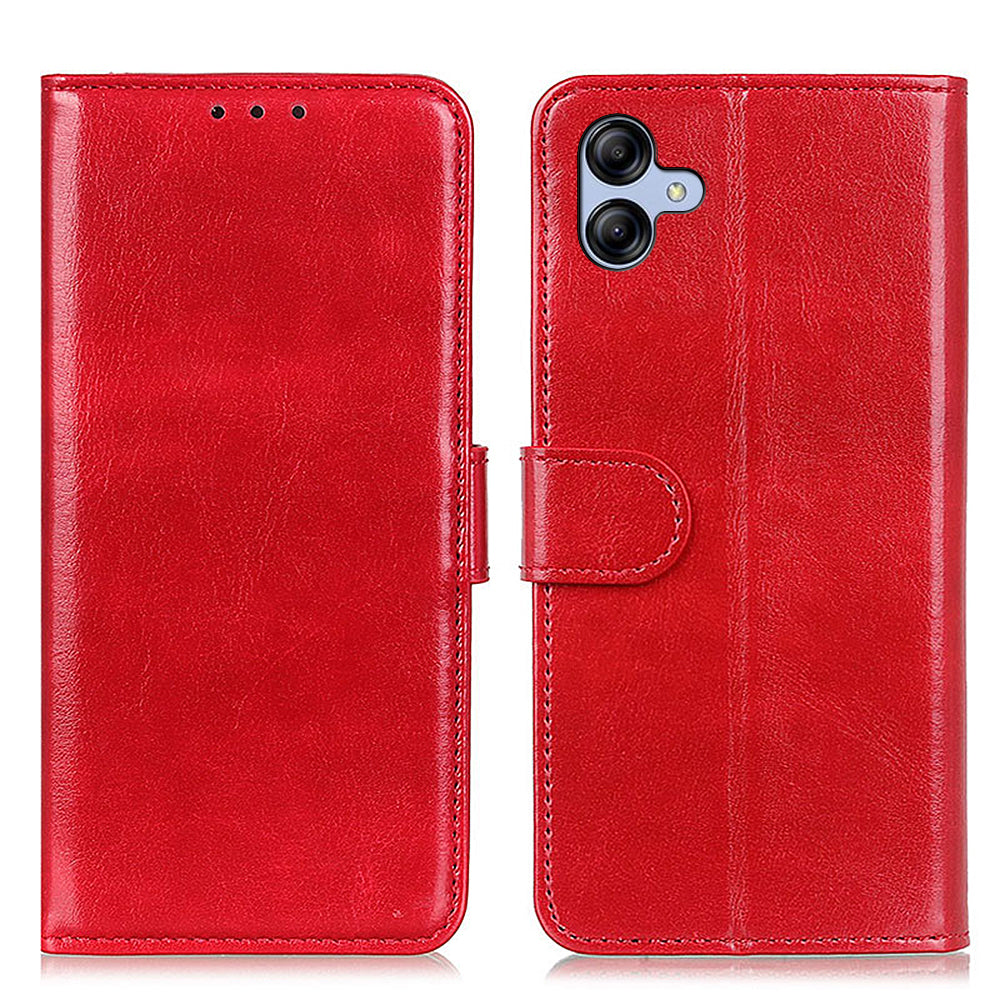 For Samsung Galaxy A05 4G Case Leather Phone Cover Wallet Crazy Horse Texture Stand Shell