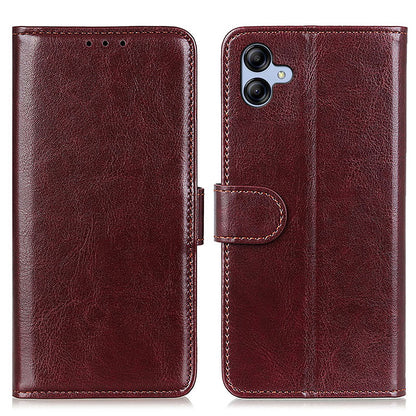 For Samsung Galaxy A05 4G Case Leather Phone Cover Wallet Crazy Horse Texture Stand Shell