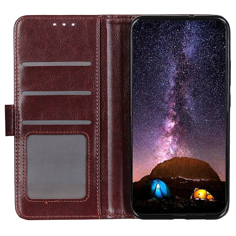 For Samsung Galaxy A05 4G Case Leather Phone Cover Wallet Crazy Horse Texture Stand Shell
