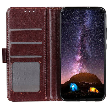 For Samsung Galaxy A05 4G Case Leather Phone Cover Wallet Crazy Horse Texture Stand Shell