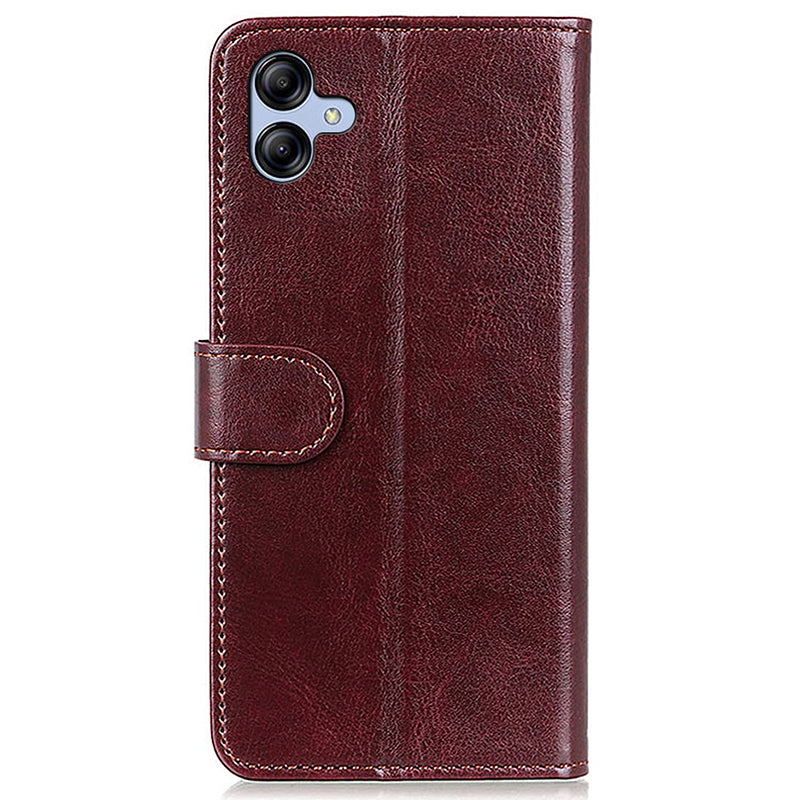 For Samsung Galaxy A05 4G Case Leather Phone Cover Wallet Crazy Horse Texture Stand Shell