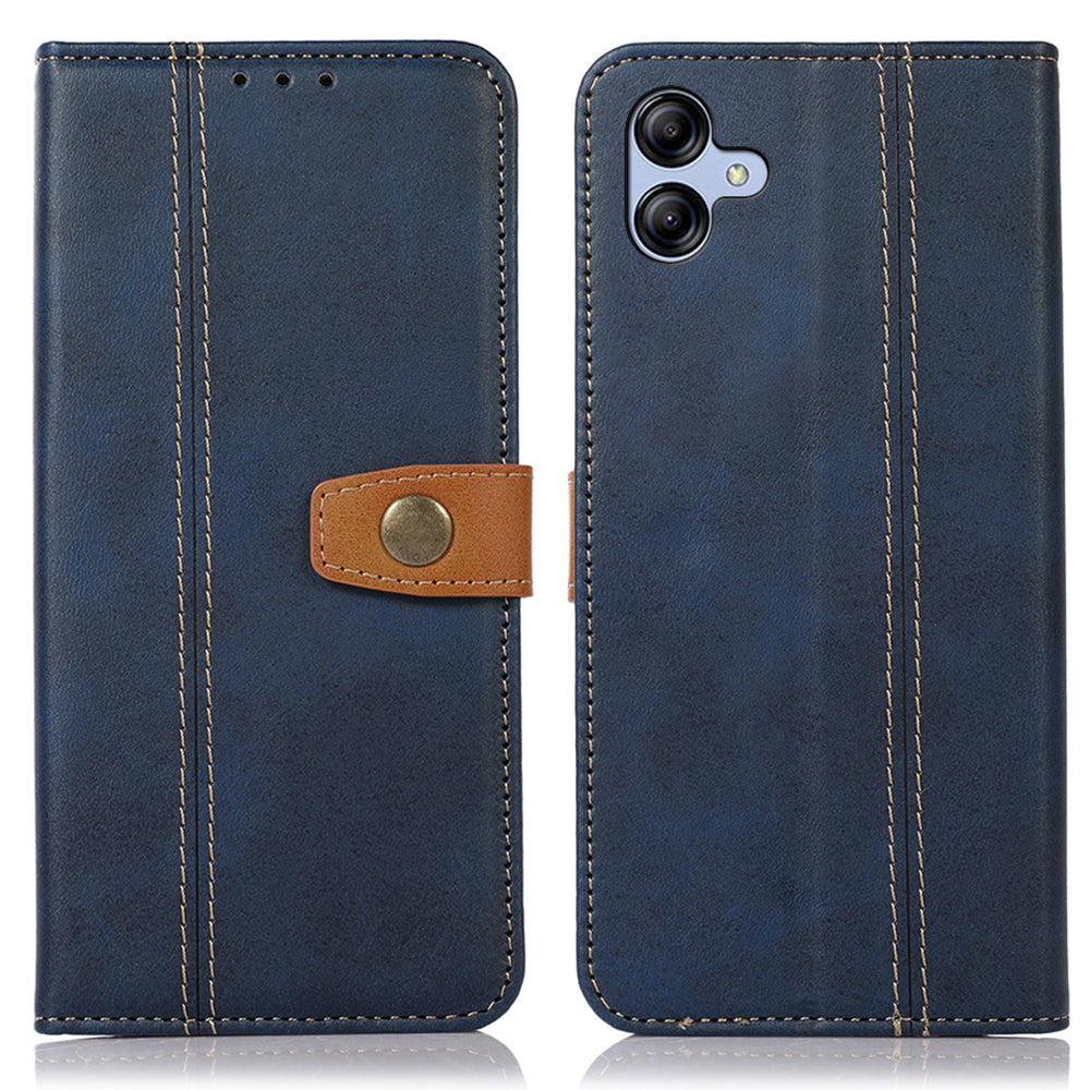 For Samsung Galaxy A05 4G Case Anti-Scratch Leather Wallet Stand Calf Texture Phone Cover