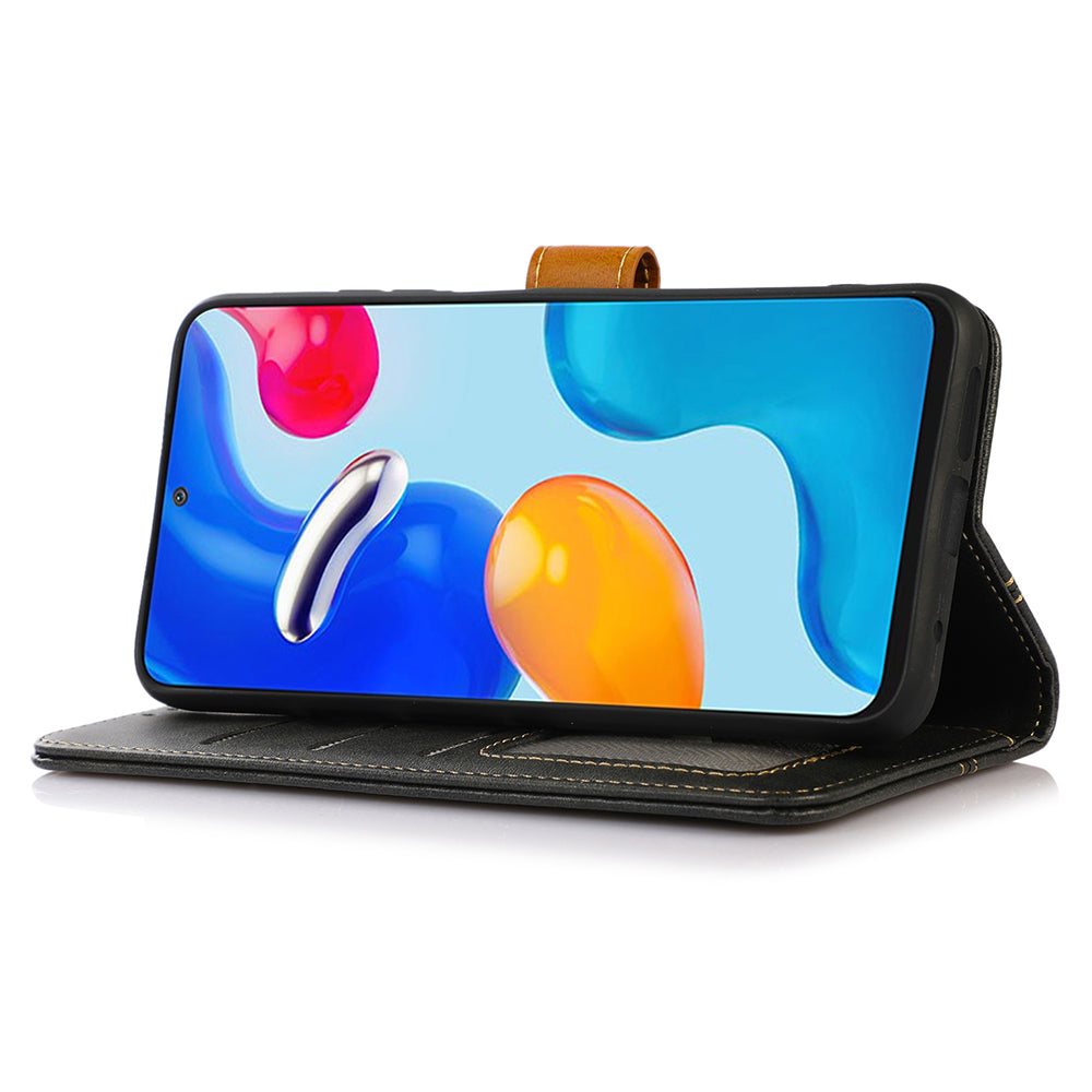 For Samsung Galaxy A05 4G Case Anti-Scratch Leather Wallet Stand Calf Texture Phone Cover