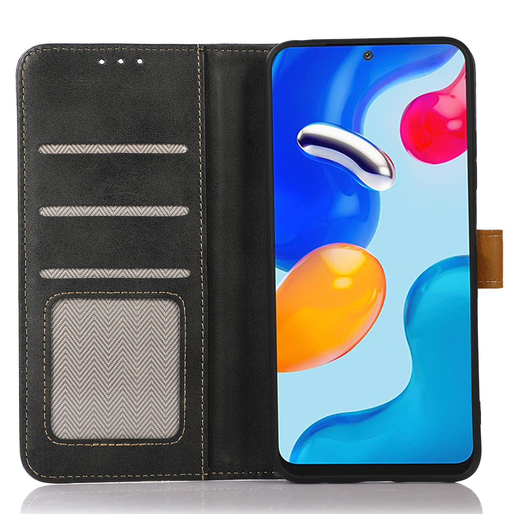 For Samsung Galaxy A05 4G Case Anti-Scratch Leather Wallet Stand Calf Texture Phone Cover