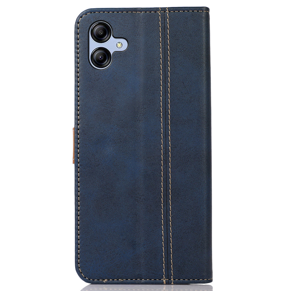 For Samsung Galaxy A05 4G Case Anti-Scratch Leather Wallet Stand Calf Texture Phone Cover