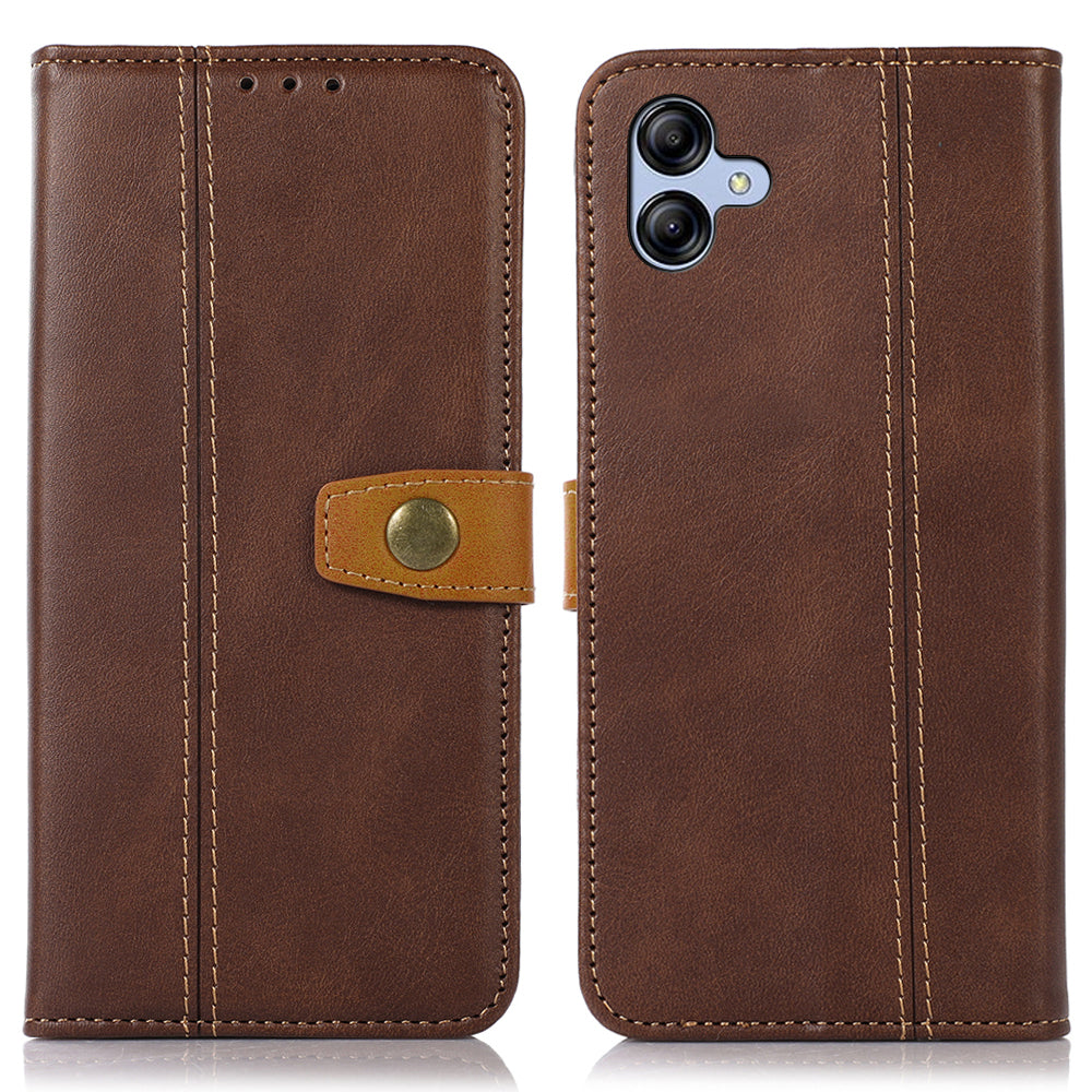 For Samsung Galaxy A05 4G Case Anti-Scratch Leather Wallet Stand Calf Texture Phone Cover