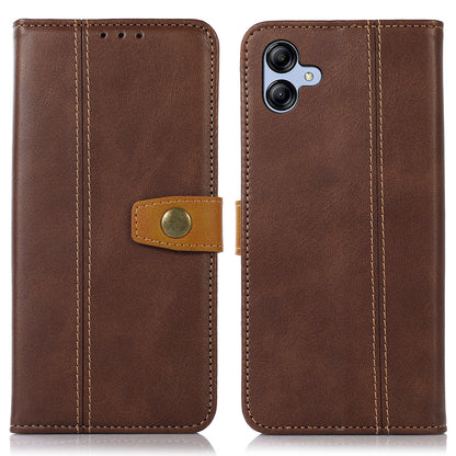 For Samsung Galaxy A05 4G Case Anti-Scratch Leather Wallet Stand Calf Texture Phone Cover