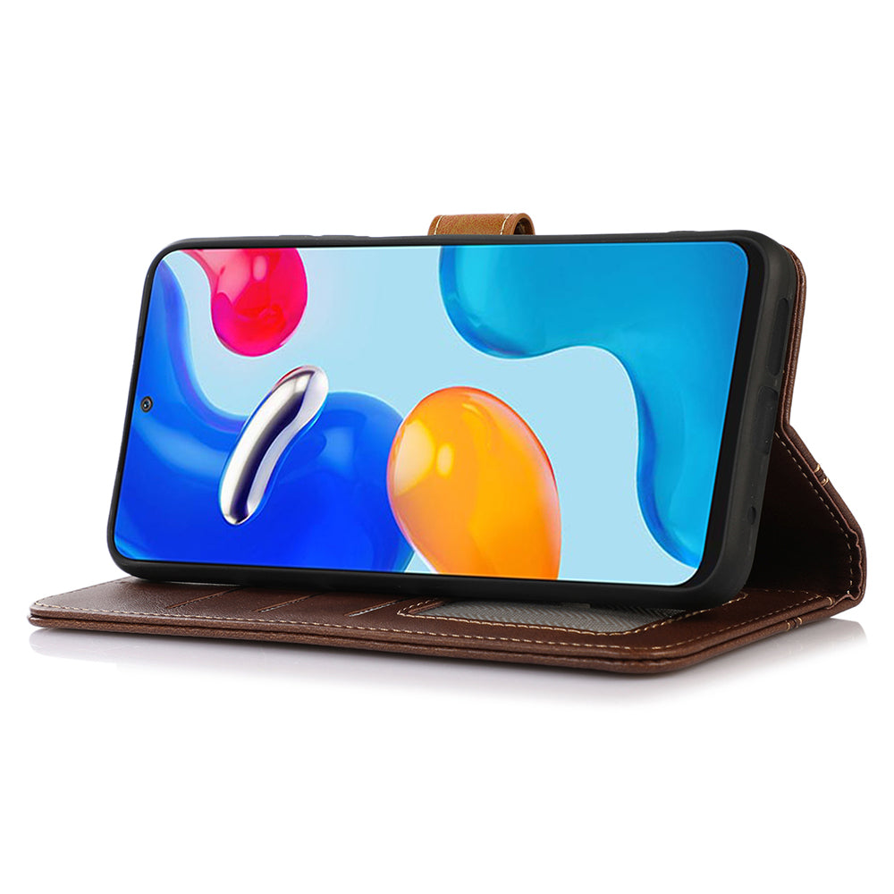 For Samsung Galaxy A05 4G Case Anti-Scratch Leather Wallet Stand Calf Texture Phone Cover