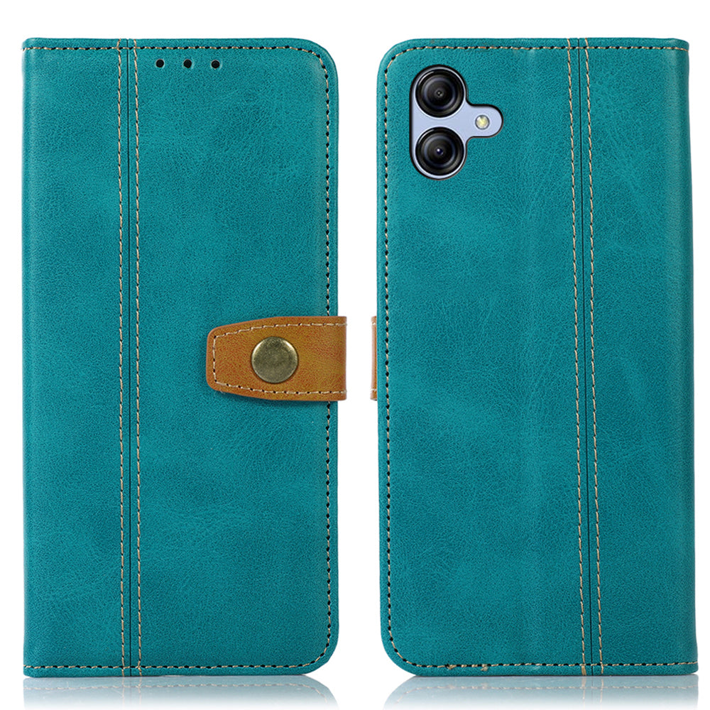 For Samsung Galaxy A05 4G Case Anti-Scratch Leather Wallet Stand Calf Texture Phone Cover