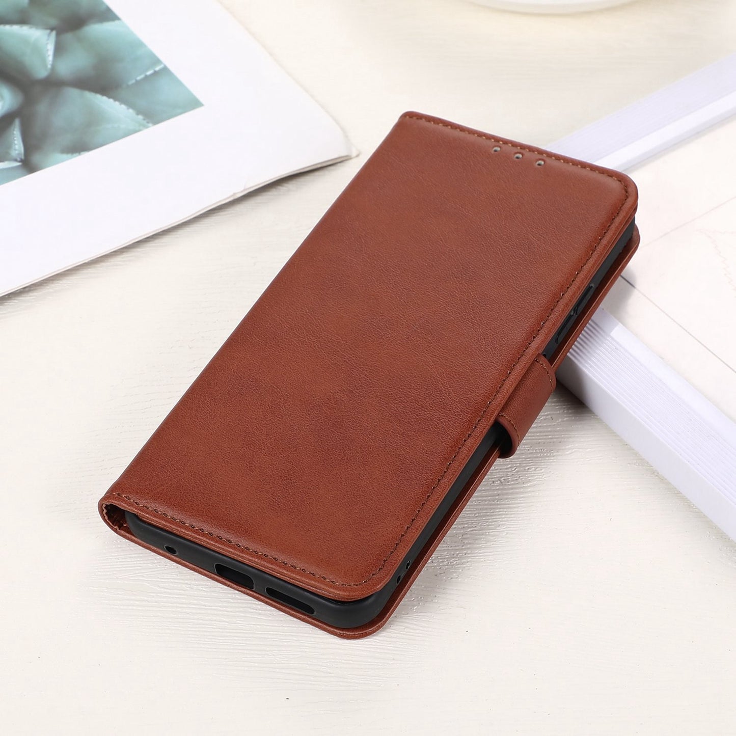 For Samsung Galaxy A05s 4G Case Anti-Scratch Leather Cowhide Texture Wallet with Stand