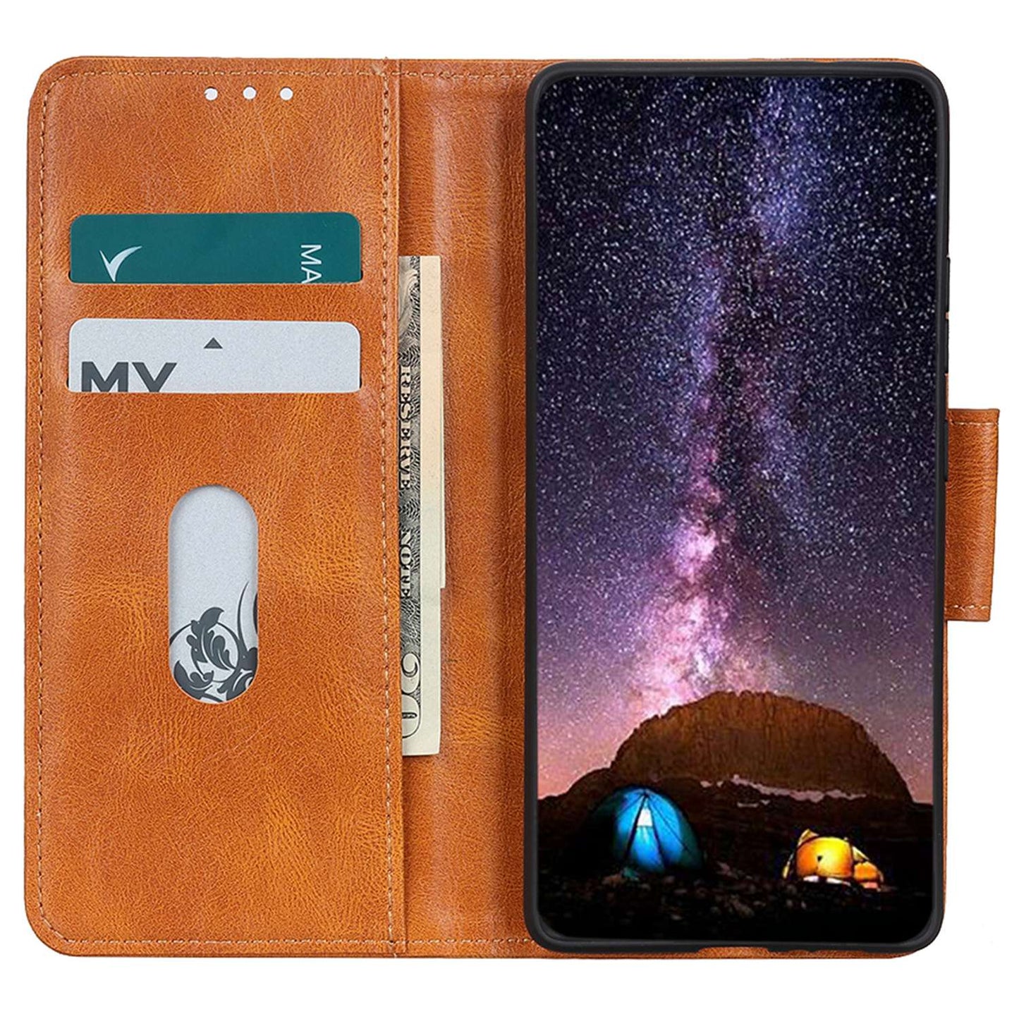 For Samsung Galaxy A05s 4G Case PU Leather Case Crazy Horse Texture Wallet Stand Phone Cover