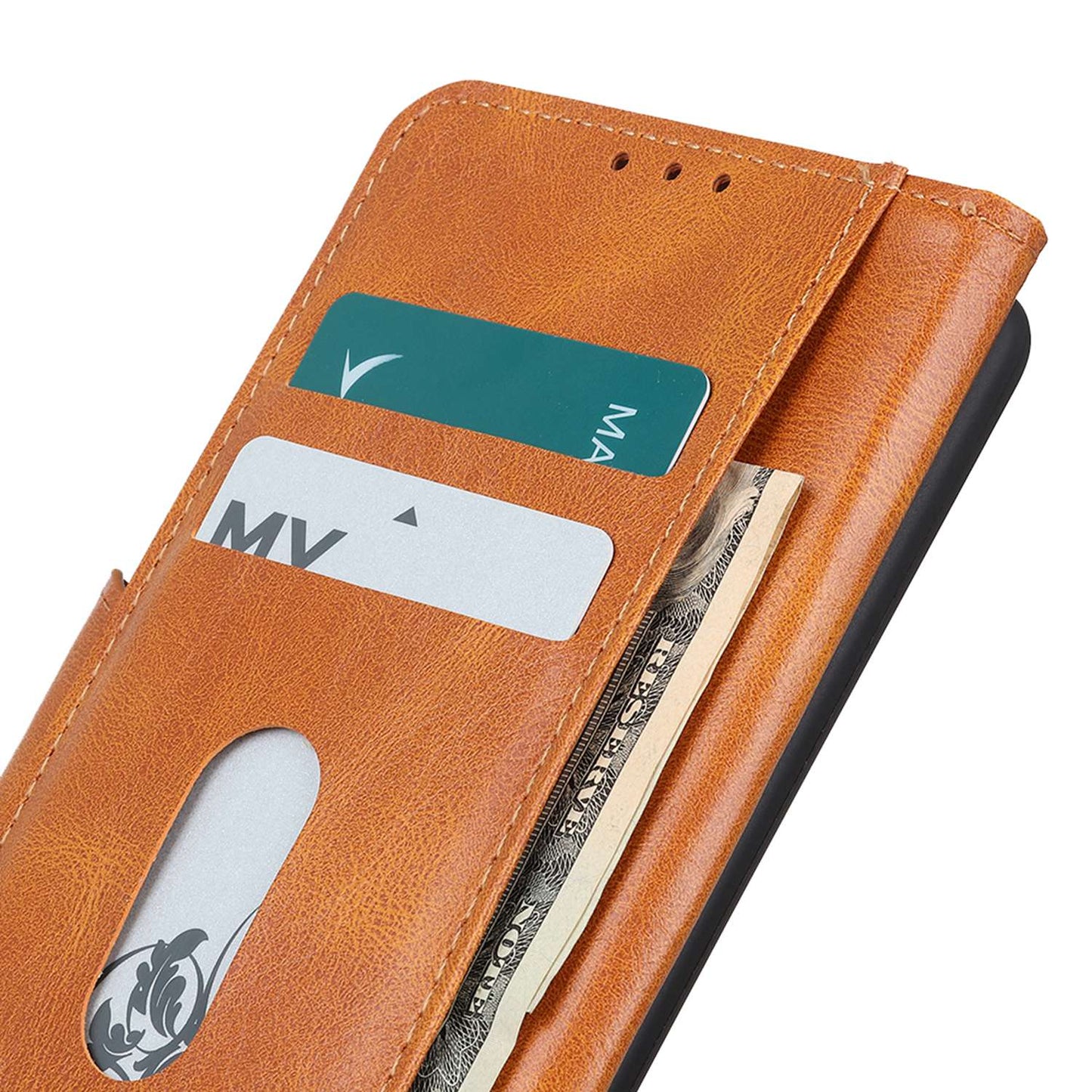 For Samsung Galaxy A05s 4G Case PU Leather Case Crazy Horse Texture Wallet Stand Phone Cover