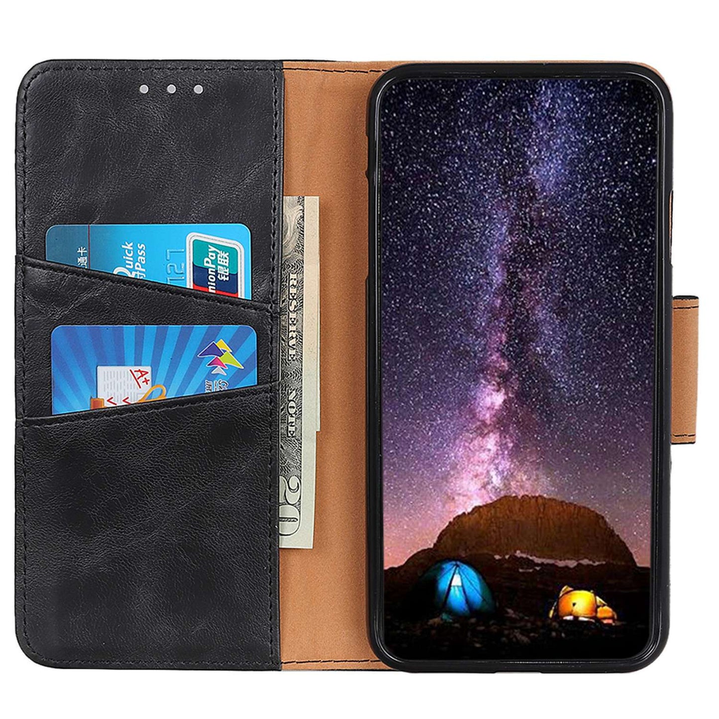 For Samsung Galaxy A05s 4G Case Split Leather Stand Crazy Horse Texture Wallet Phone Cover