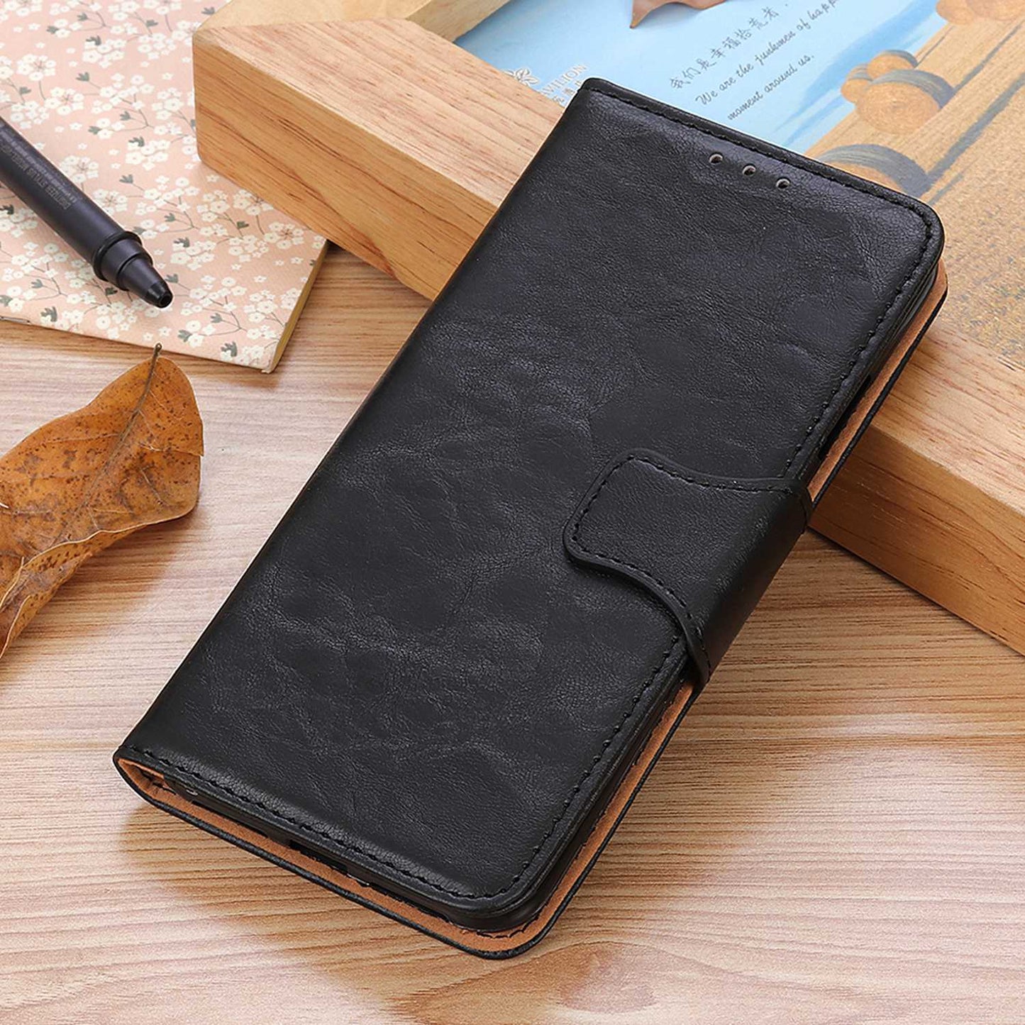 For Samsung Galaxy A05s 4G Case Split Leather Stand Crazy Horse Texture Wallet Phone Cover