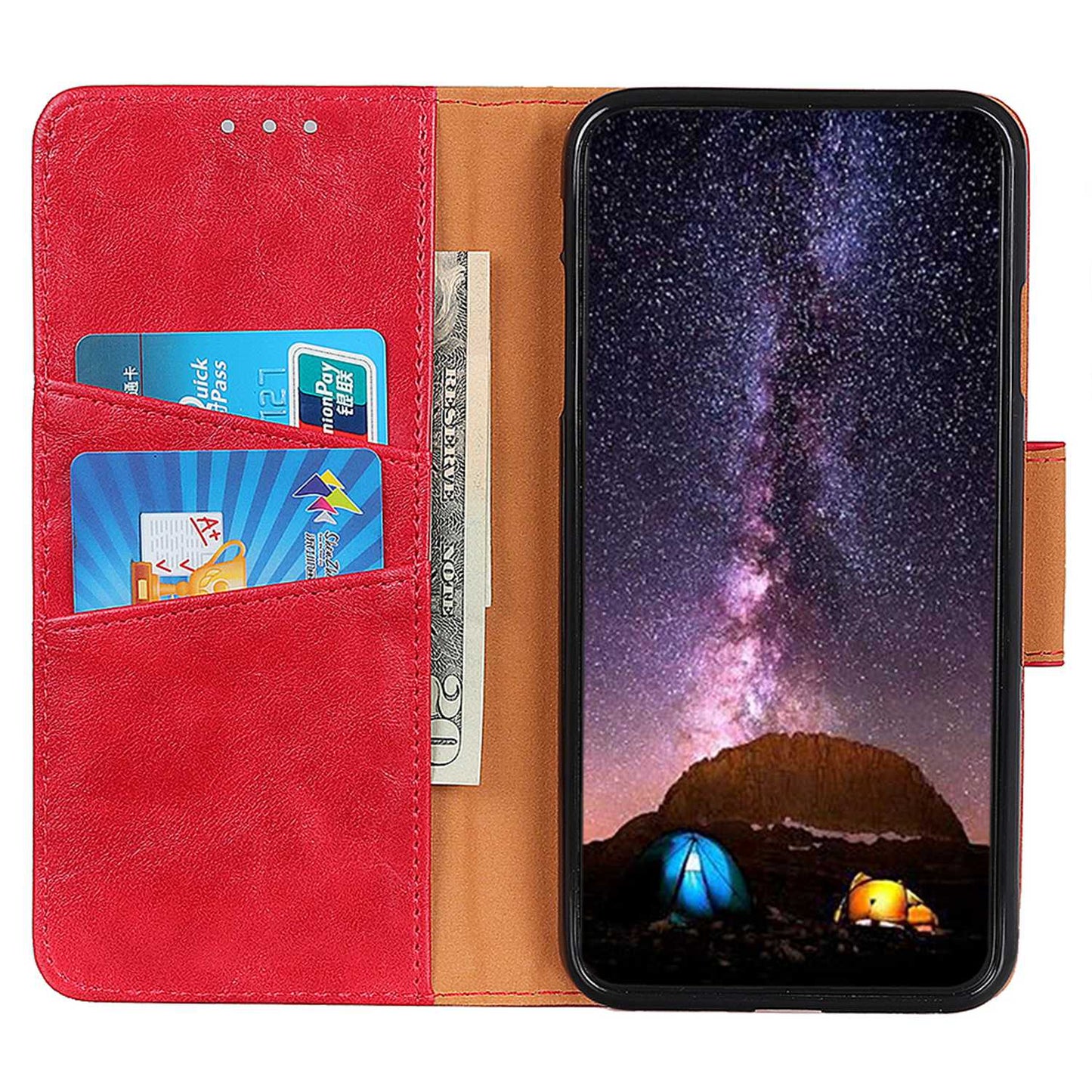 For Samsung Galaxy A05s 4G Case Split Leather Stand Crazy Horse Texture Wallet Phone Cover