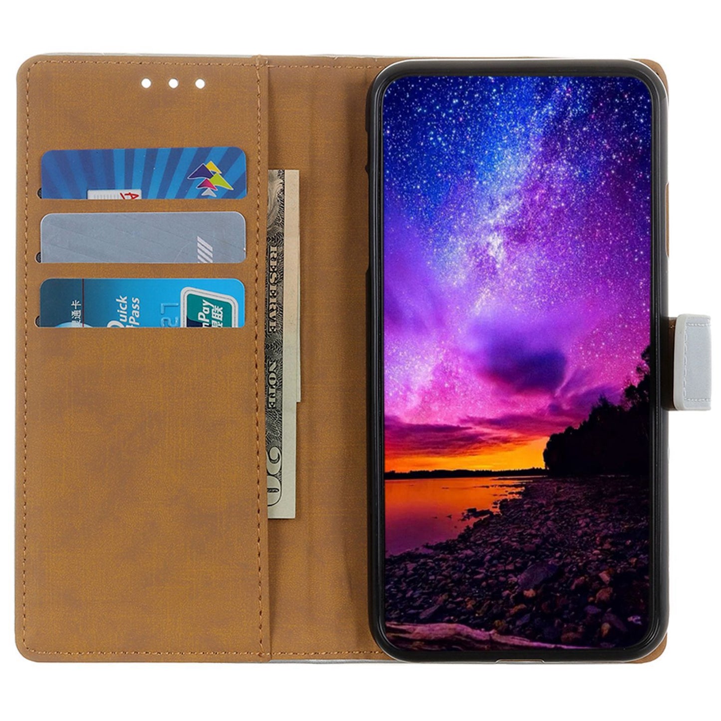 For Samsung Galaxy A05s 4G Case Anti-Fingerprint Leather Wallet Phone Cover with Stand Function