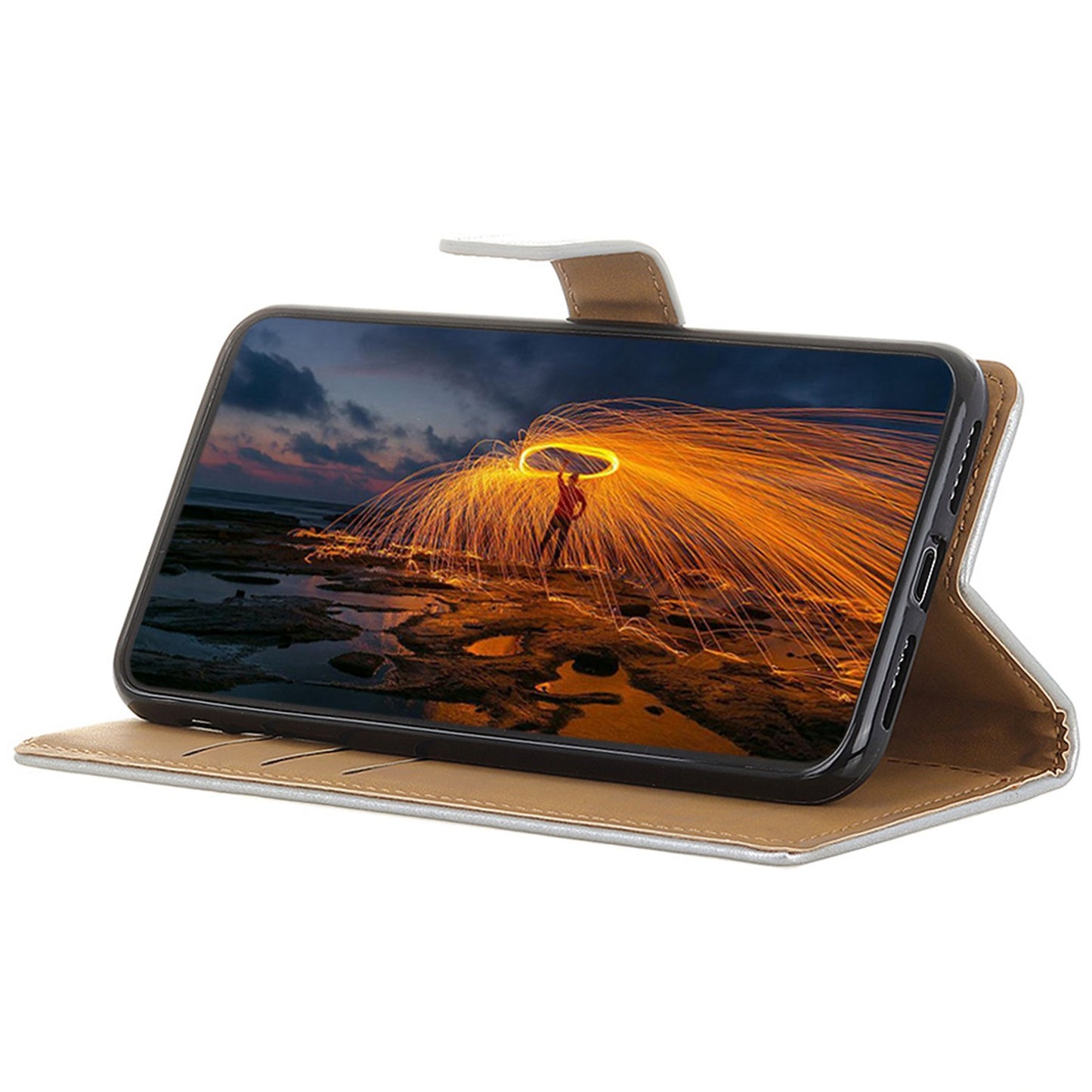 For Samsung Galaxy A05s 4G Case Anti-Fingerprint Leather Wallet Phone Cover with Stand Function