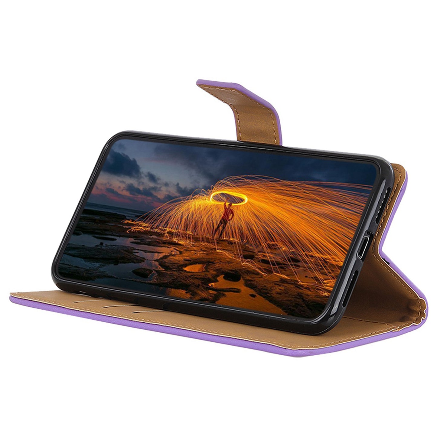 For Samsung Galaxy A05s 4G Case Anti-Fingerprint Leather Wallet Phone Cover with Stand Function