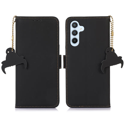 For Samsung Galaxy A05s 4G Case Genuine Cow Leather RFID Blocking Phone Cover