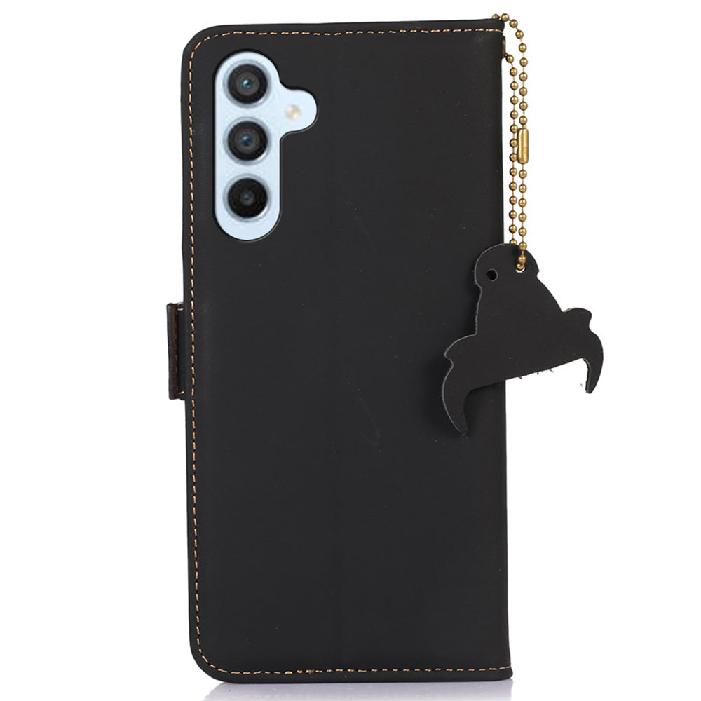 For Samsung Galaxy A05s 4G Case Genuine Cow Leather RFID Blocking Phone Cover