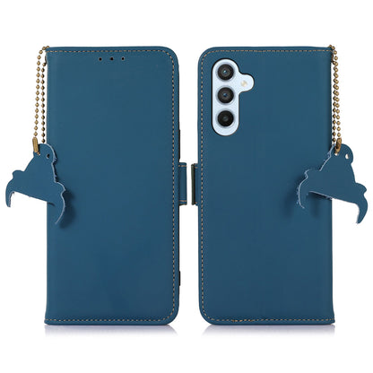 For Samsung Galaxy A05s 4G Case Genuine Cow Leather RFID Blocking Phone Cover