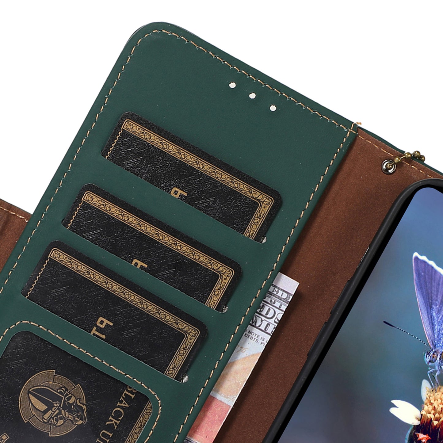 For Samsung Galaxy A05s 4G Case Genuine Cow Leather RFID Blocking Phone Cover