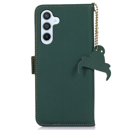 For Samsung Galaxy A05s 4G Case Genuine Cow Leather RFID Blocking Phone Cover